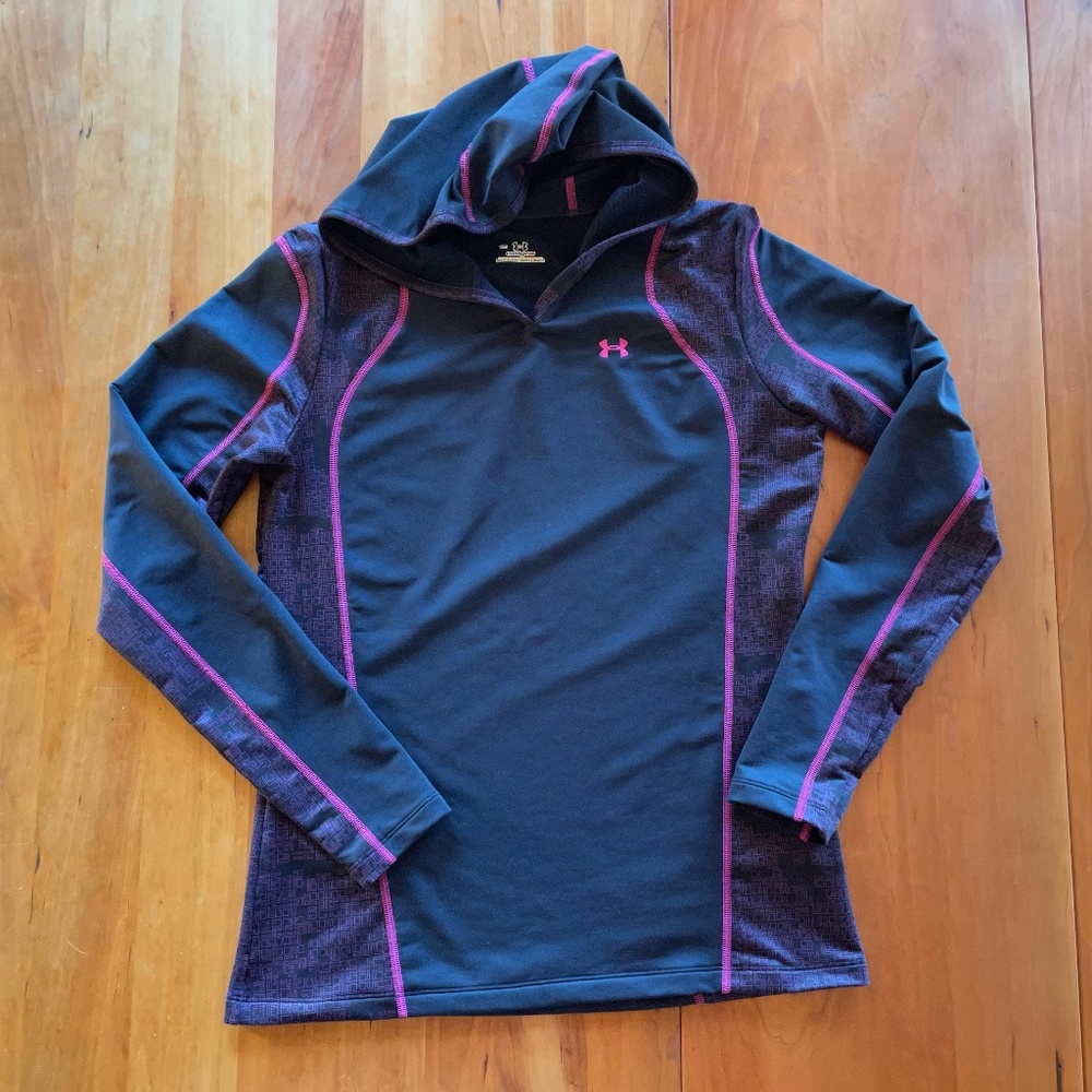 Under Armor - Black and Pink Hoodie - Size M